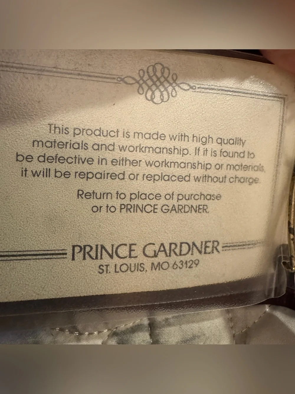 Vintage Prince Gardner Brown Leather 
